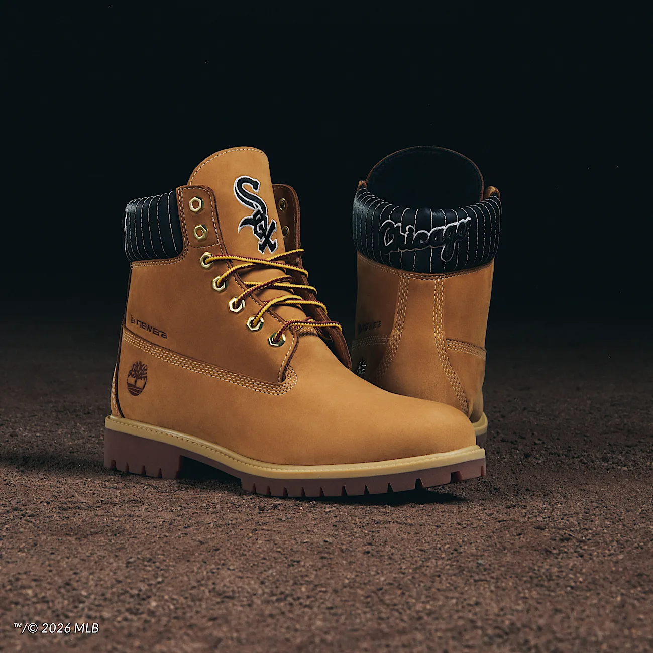 Mens Timberland x New Era White Sox 6Inch Waterproof Boot TBL Wheat White Sox ALTA