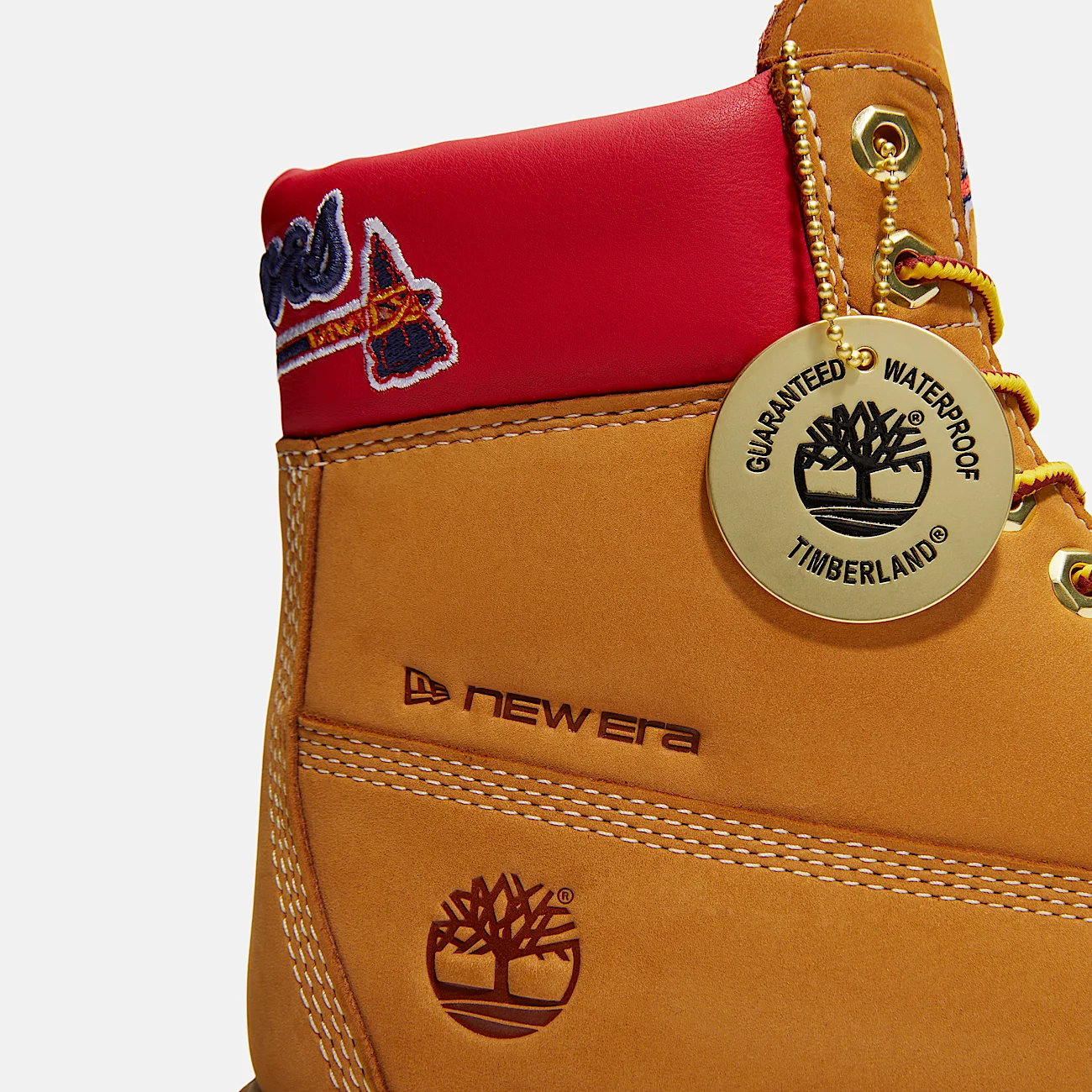 Mens Timberland x New Era Braves 6Inch Waterproof Boot TBL Wheat Braves ALT8