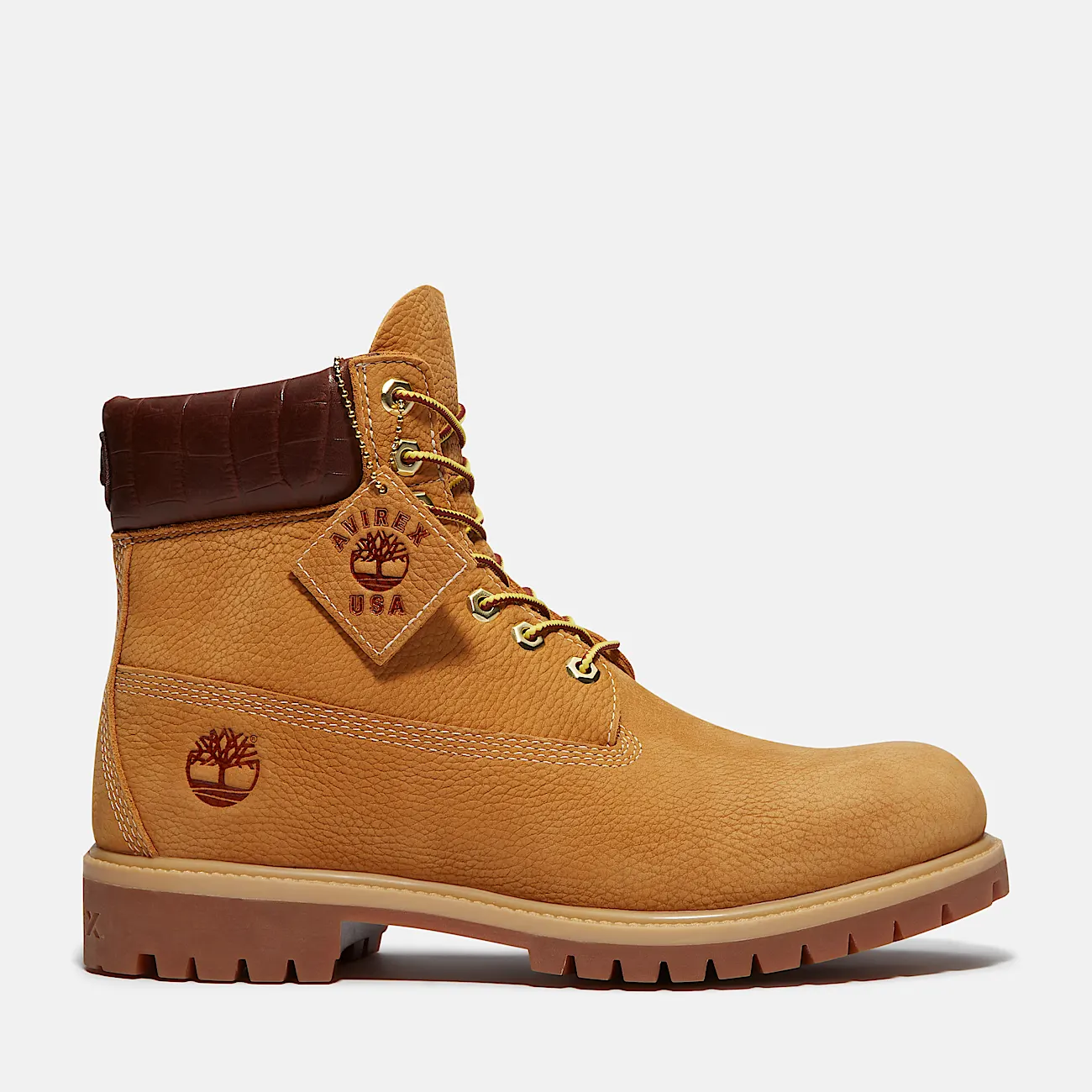 Mens Timberland x Avirex Premium 6Inch Waterproof Boot TBL Wheat Nubuck HERO