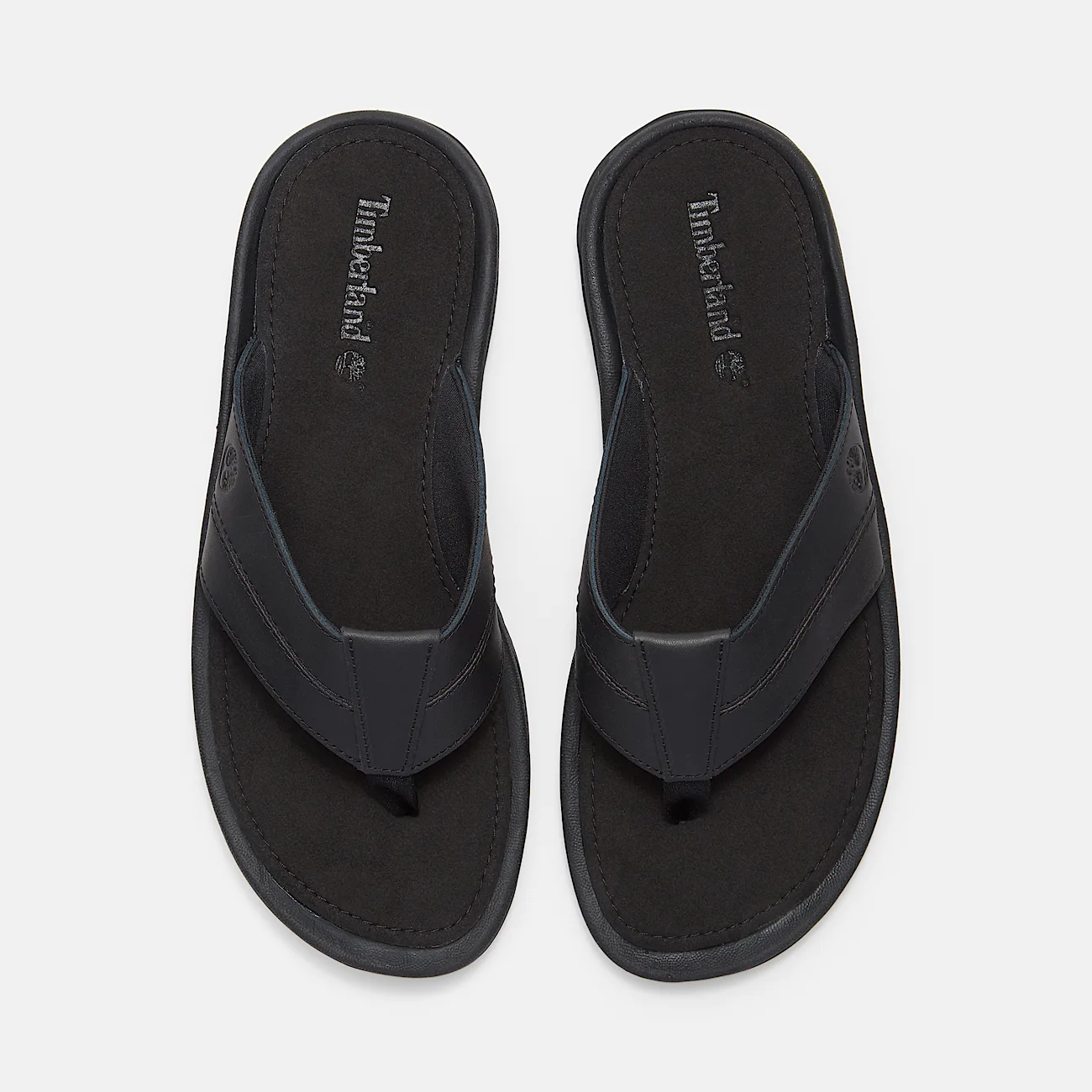 Mens Timberland Originals Slide Sandal TBL Black Leather ALT2