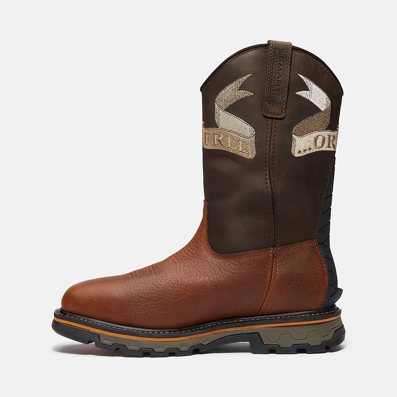 Mens True Grit Live Free or Die PullOn Soft Toe Waterproof Work Boot TBL Medium Brown FullGrain ALT6