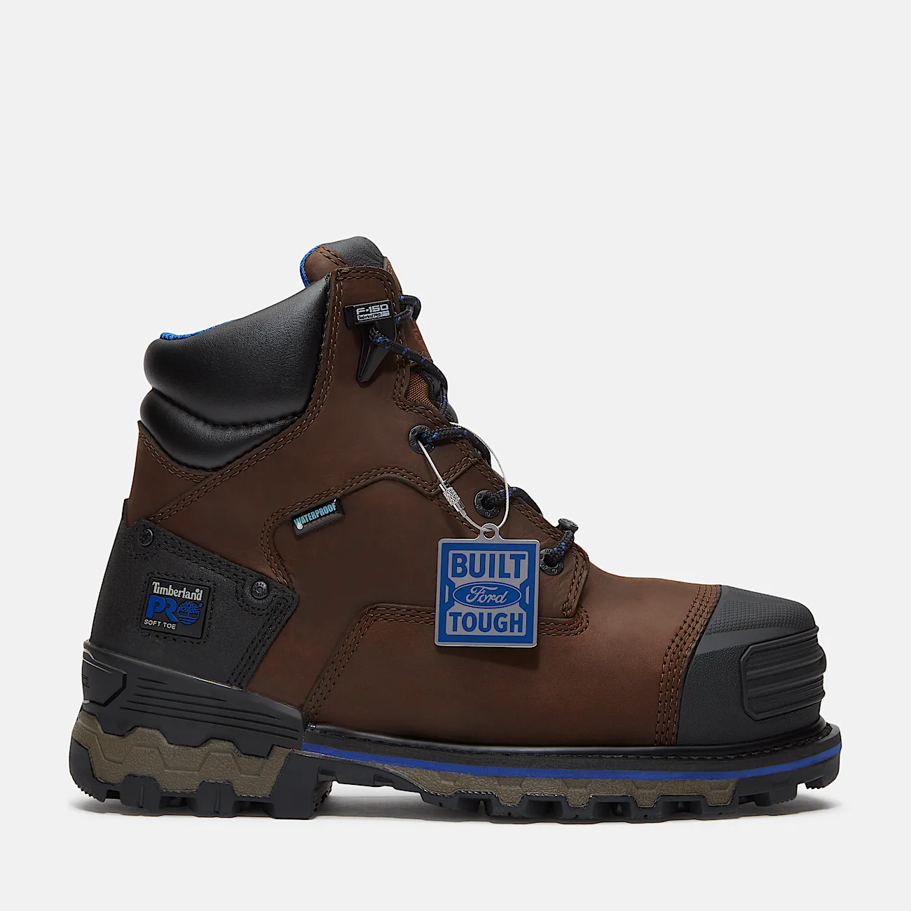 Mens Timberland PRO x Ford Boondock 6 Waterproof Work Boot TBL BrownBlue HERO