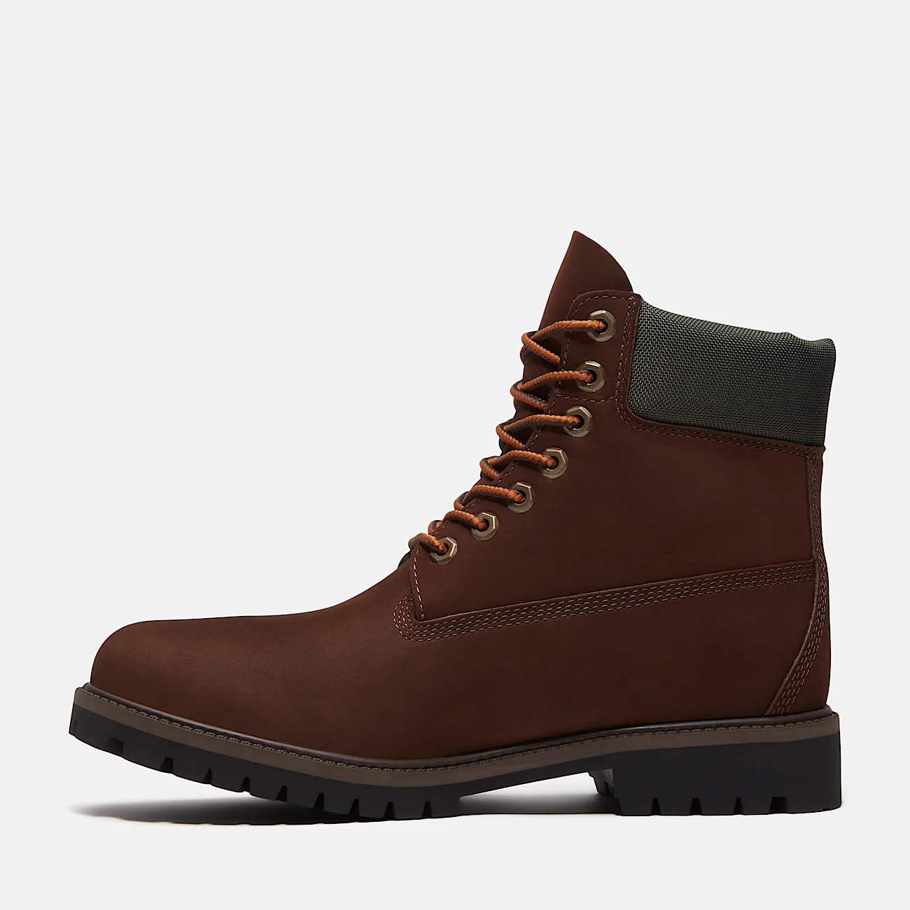 Mens Timberland Heritage 6Inch Waterproof Boot TBL Dark Brown Nubuck ALT6