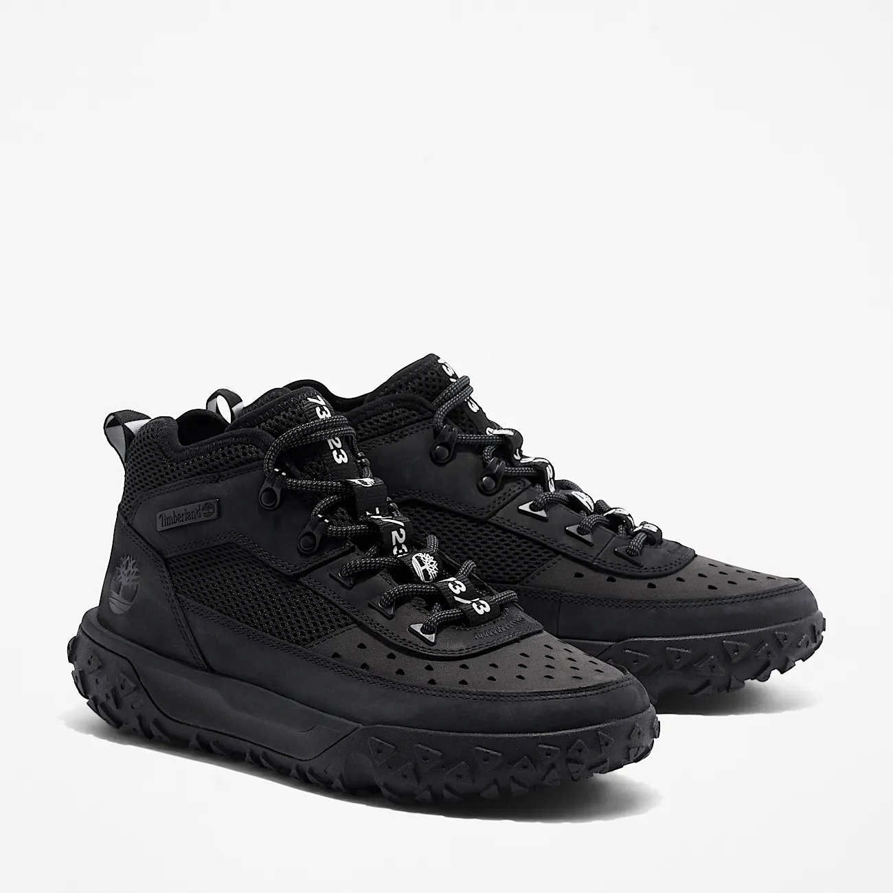 Mens GreenStride Motion 6 Mid LaceUp Sneaker TBL Black ALT4