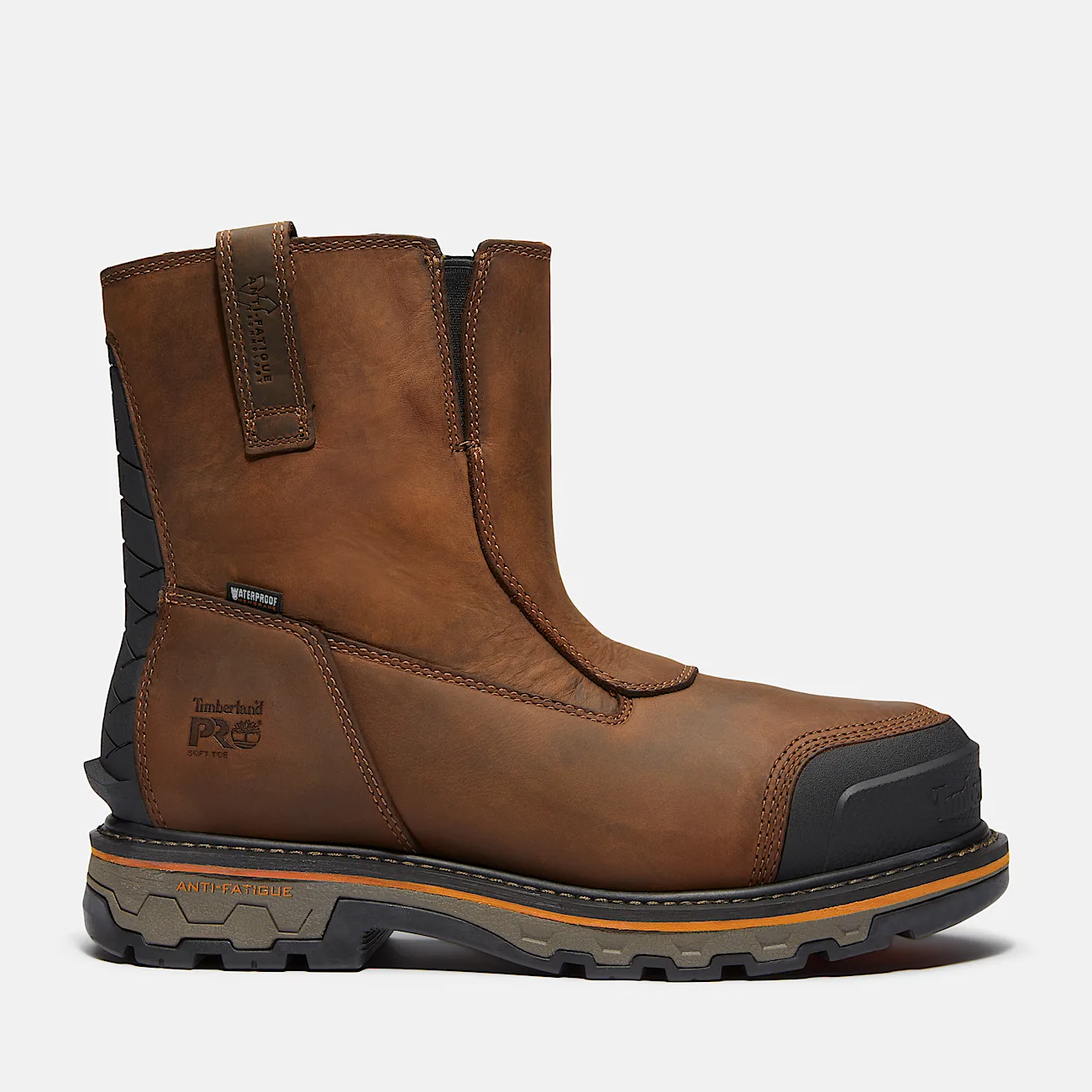 Mens True Grit Chelsea Soft Toe Waterproof Work Boot TBL Medium Brown FullGrain HERO