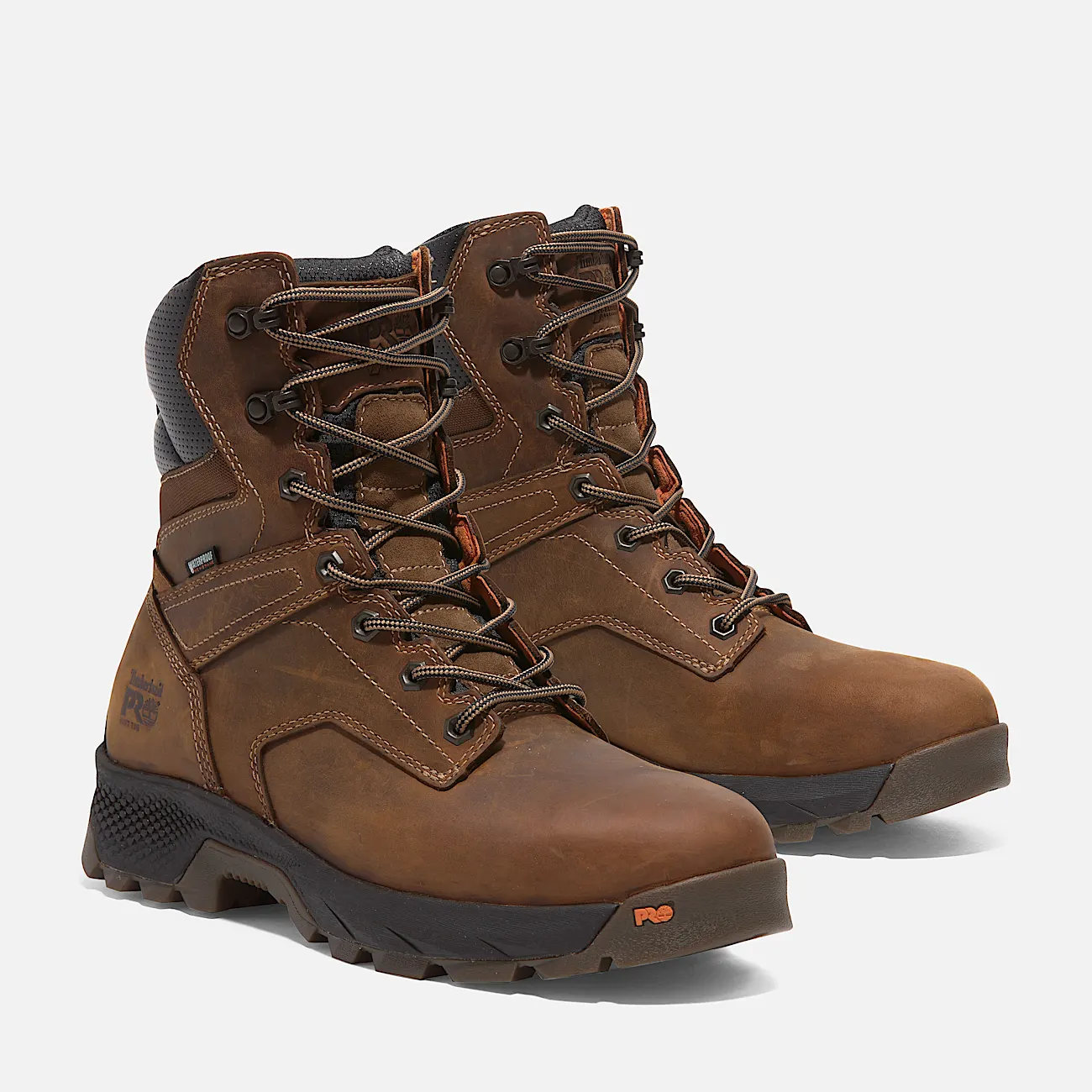 Mens TiTAN EV  8 SoftToe Waterproof Work Boot TBL Medium Brown FullGrain ALT4