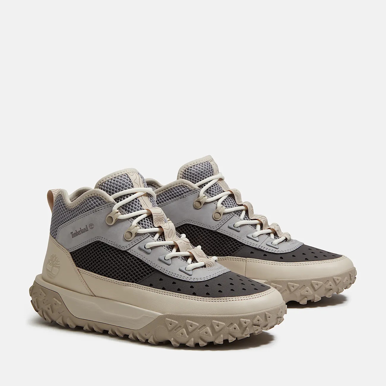Mens GreenStride Motion 6 Mid Perforated Sneaker TBL White FullGrain ALT4