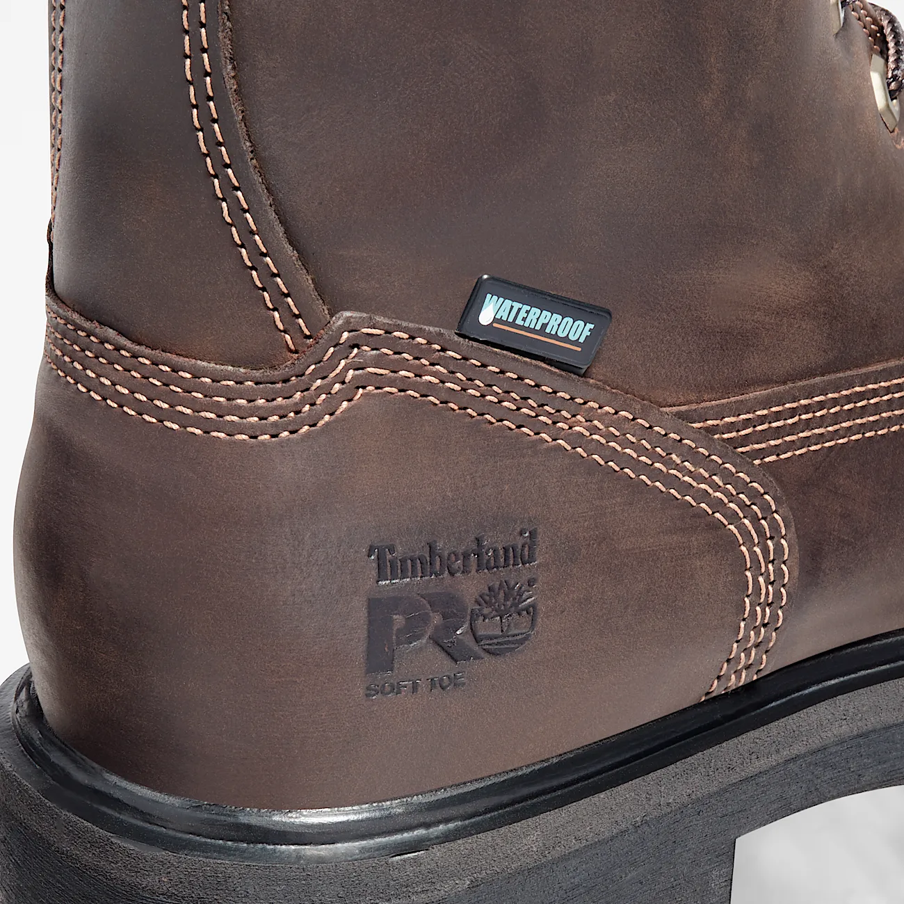 Mens Direct Attach 8 Soft Toe Waterproof Insulated Work Boot TBL Brown ALT6