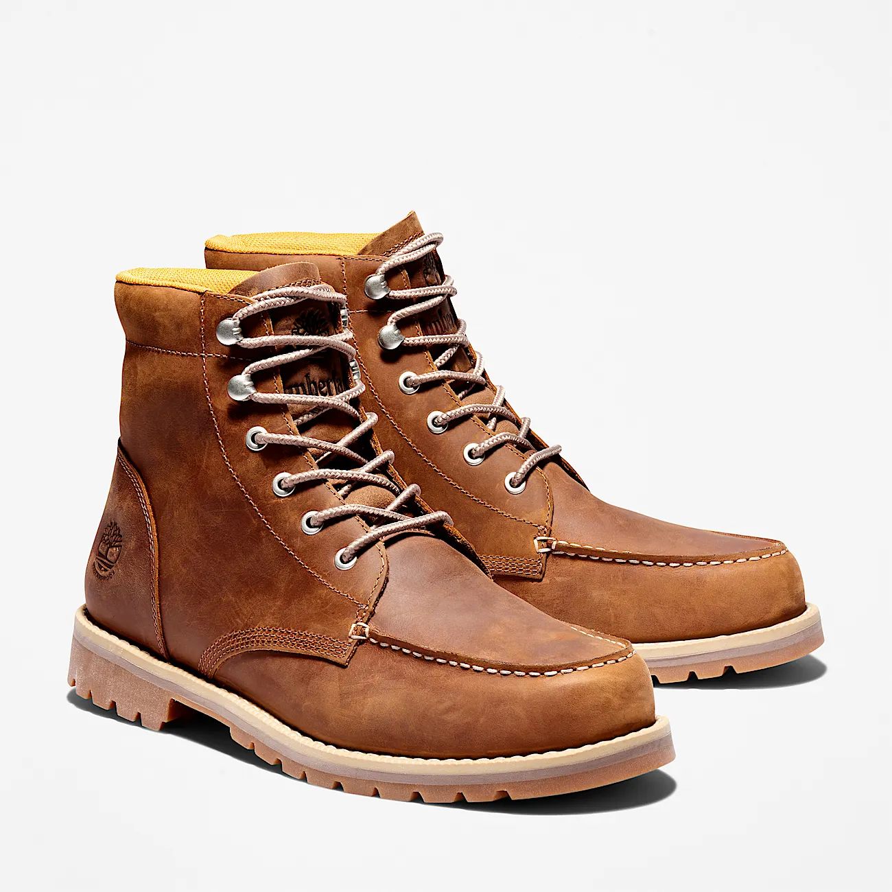 Mens Redwood Falls Waterproof MocToe Boot TBL Saddle Brown ALT4