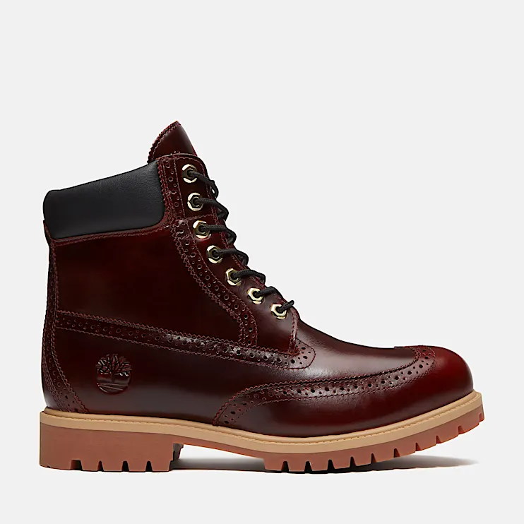 Mens Timberland Premium 6Inch Waterproof Boot TBL Burgundy FullGrain HERO