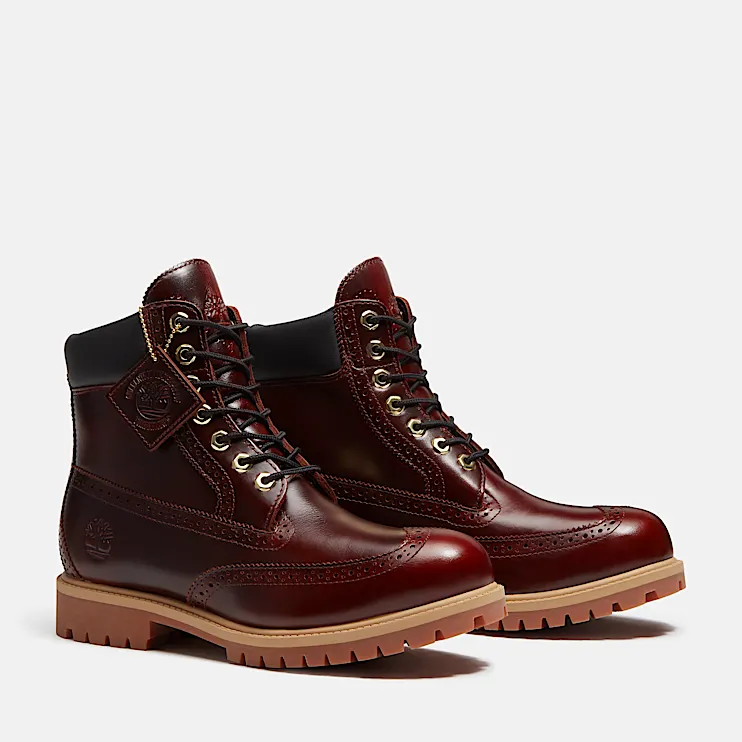 Mens Timberland Premium 6Inch Waterproof Boot TBL Burgundy FullGrain ALT4