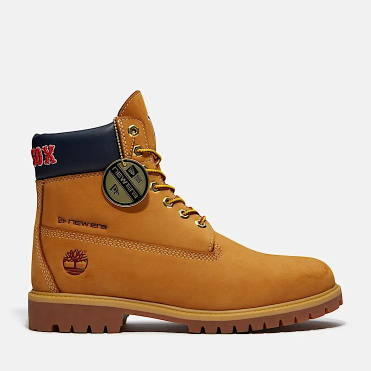 Mens Timberland x New Era Red Sox 6Inch Waterproof Boot TBL Wheat Red Sox HERO