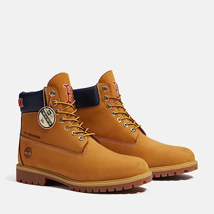 Mens Timberland x New Era Red Sox 6Inch Waterproof Boot TBL Wheat Red Sox ALT4