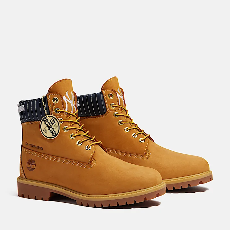 Mens Timberland x New Era Yankees 6Inch Waterproof Boot TBL Wheat Yankees ALT4