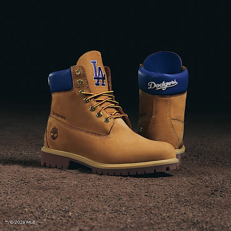 Mens Timberland x New Era Dodgers 6Inch Waterproof Boot TBL Wheat Dodgers ALTA