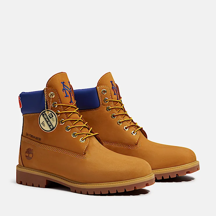 Mens Timberland x New Era Mets 6Inch Waterproof Boot TBL Wheat Mets ALT4