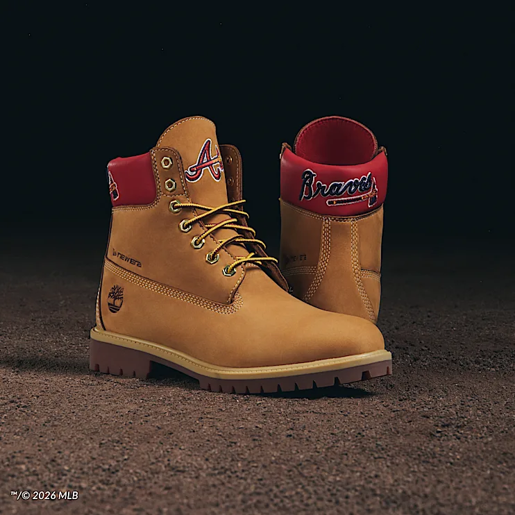 Mens Timberland x New Era Braves 6Inch Waterproof Boot TBL Wheat Braves ALTA