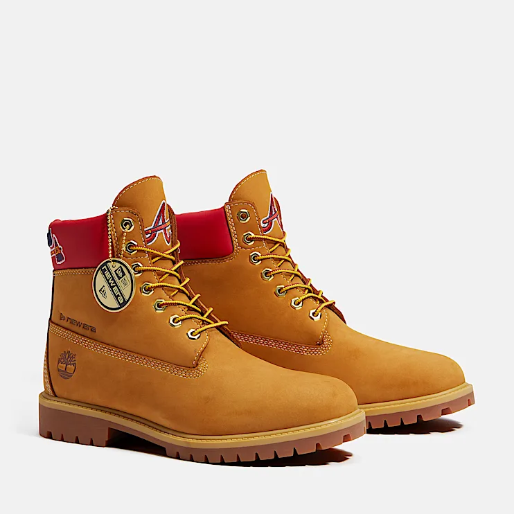 Mens Timberland x New Era Braves 6Inch Waterproof Boot TBL Wheat Braves ALT4