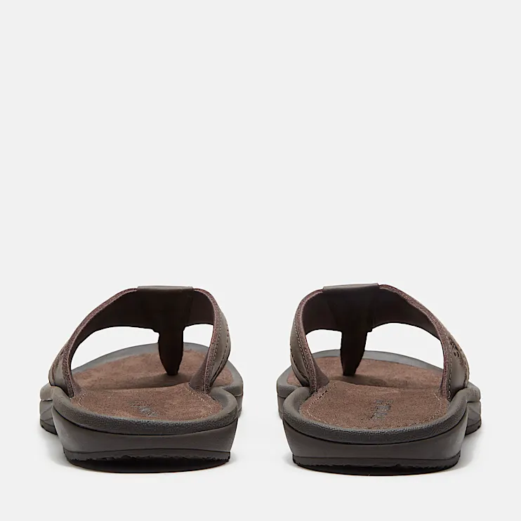 Mens Timberland Originals Slide Sandal TBL Dark Brown Leather ALT5