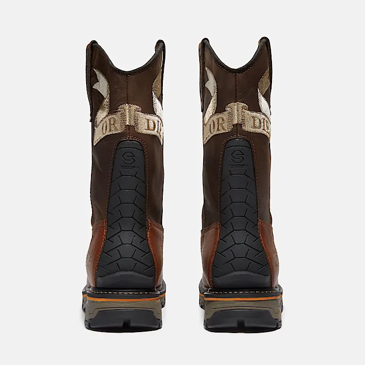 Mens True Grit Live Free or Die PullOn Soft Toe Waterproof Work Boot TBL Medium Brown FullGrain ALT5