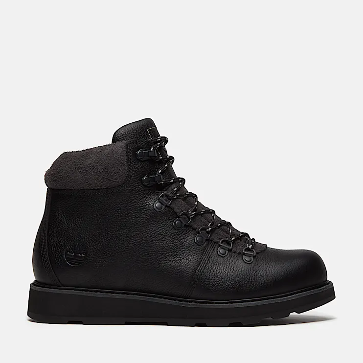 Mens Britton Mills Mid Waterproof Boot TBL Black FullGrain HERO
