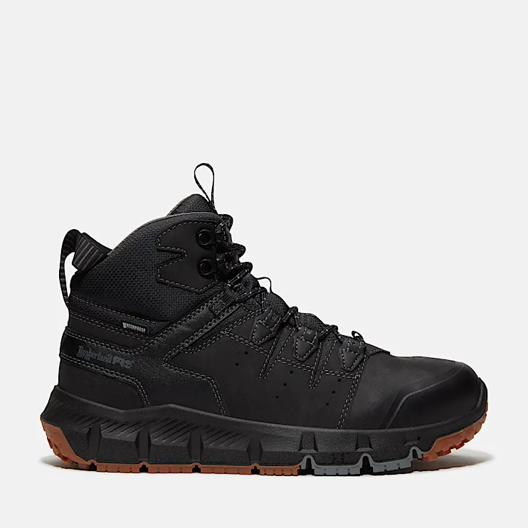Mens Tempe 6 Soft Toe Waterproof Work Boot TBL Black Leather HERO