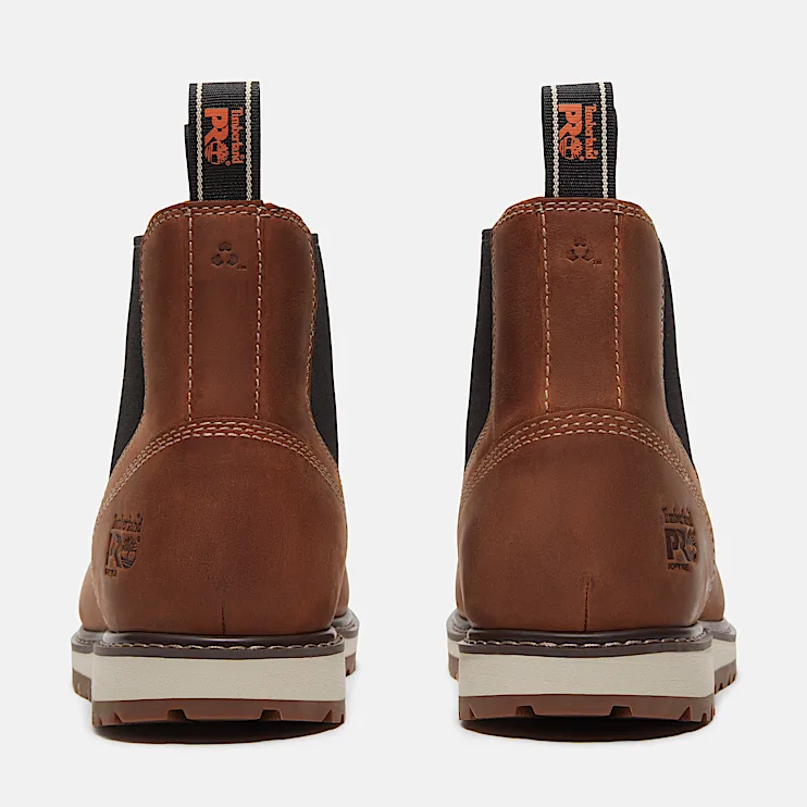 Mens Irvine Chelsea Soft Toe Work Boot TBL Medium Brown FullGrain ALT5