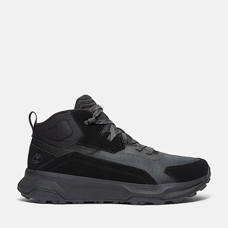 Mens Motion Ledge Mid Sneaker TBL Black Suede HERO