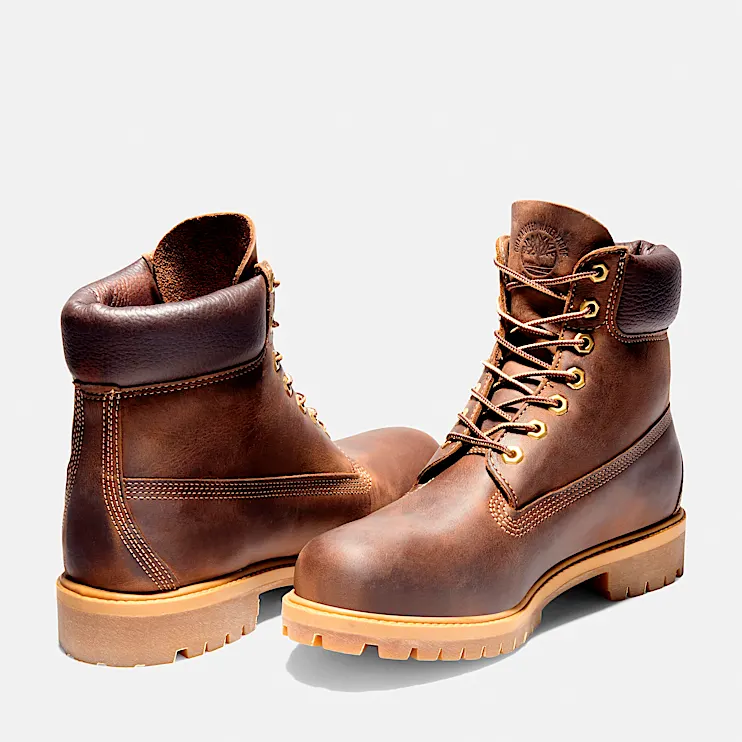 Mens Timberland Premium 6Inch Waterproof Heritage Boot TBL Medium Brown FullGrain ALT5