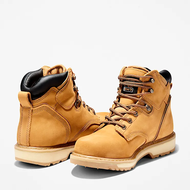Mens Pit Boss 6 Work Boot TBL Wheat ALT5