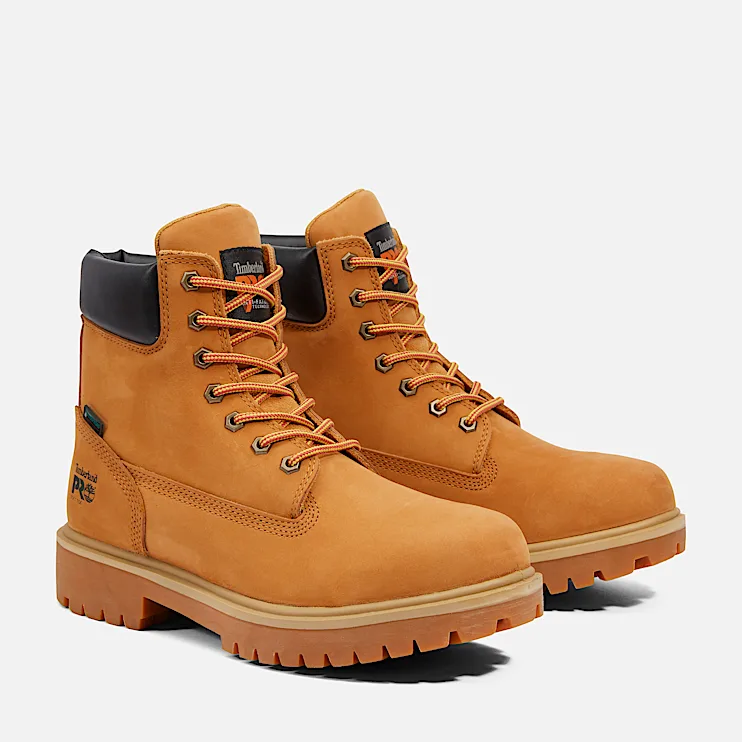 Mens Direct Attach 6 Soft Toe Waterproof Work Boot TBL Wheat ALT4