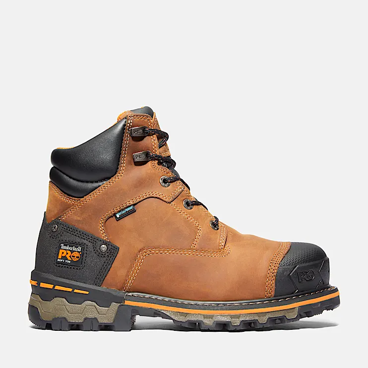 Mens Boondock 6 Waterproof Work Boot TBL Brown HERO