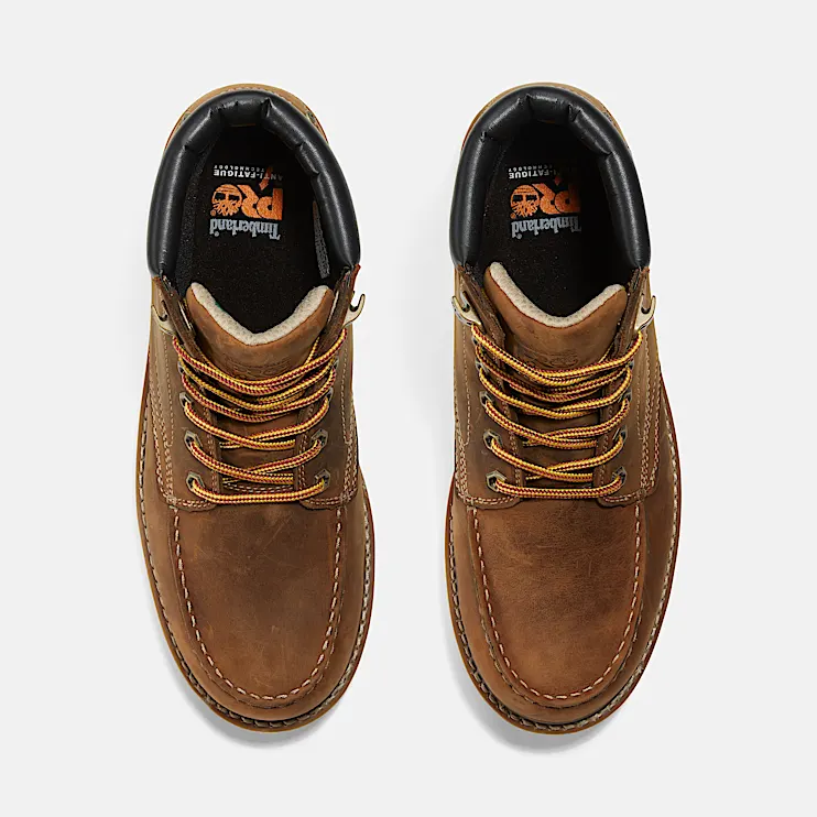 Mens Timberland PRO Gridworks 6 Waterproof MocToe Work Boot TBL Brown FullGrain ALT2