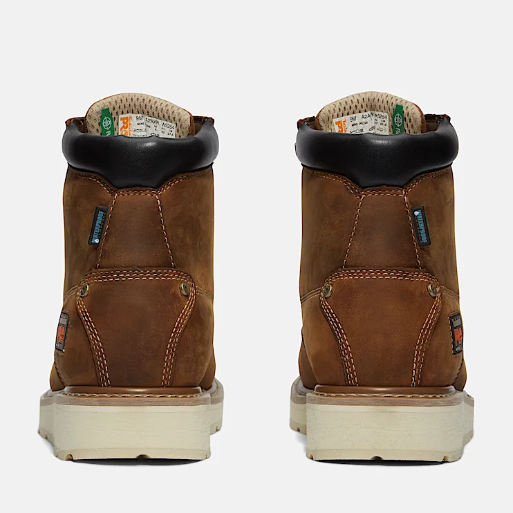 Mens Timberland PRO Gridworks 6 Waterproof MocToe Work Boot TBL Brown FullGrain ALT5