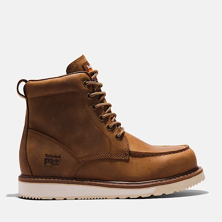 Mens Wedge 6 inch Work Boot TBL Coconut Brown HERO
